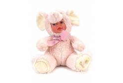 Кукла плюшевая Anna De Wailly. Слоник, 25 см, цвет розовый