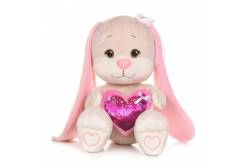 Мягкая игрушка Jack&Lin Зайка с розовым сердцем, 35 см