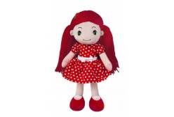 Мягкая игрушка Maxitoys Кукла Стильняшка в красном платье в горошек, 40 см