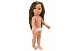Кукла Нина, 33 см, прямые темные волосы, без одежды