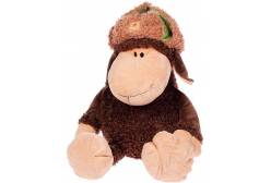 Мягкая игрушка Овца коричневая в шапке, 80 см