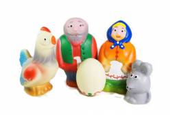 Набор резиновых игрушек Курочка Ряба и золотое яичко